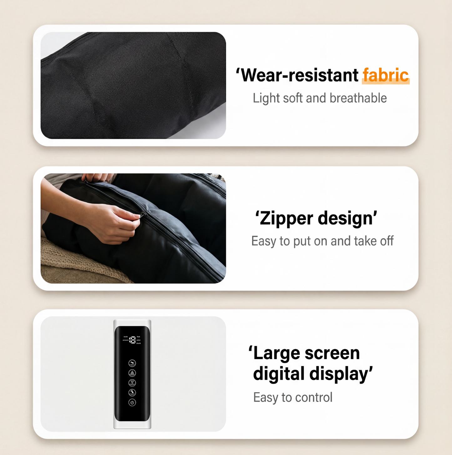 Kompressionsmassager - Fuld ben 360° 